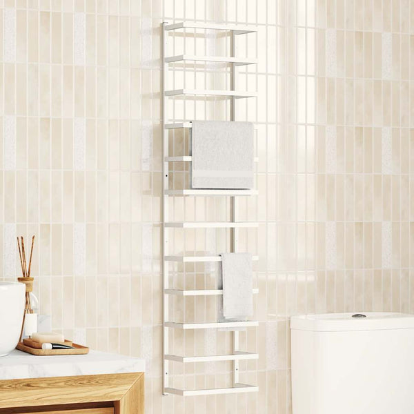 vidaXL Porte-serviettes Blanc 24x12x96 cm Acier