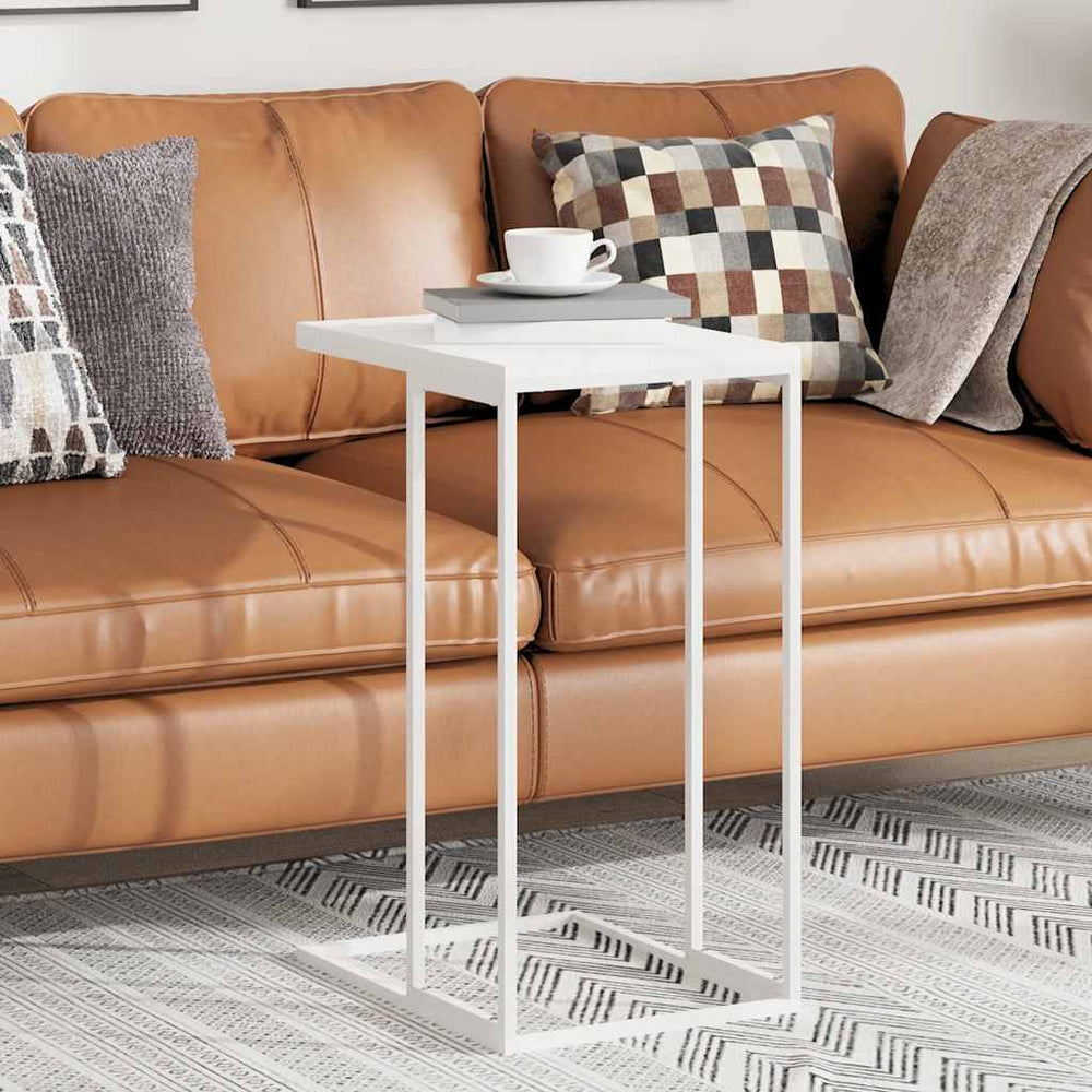 vidaXL Table d'appoint Blanc 40x30x59 cm Bois d'ingénierie
