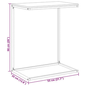 Schwarzer Beistelltisch 55x35x66 cm