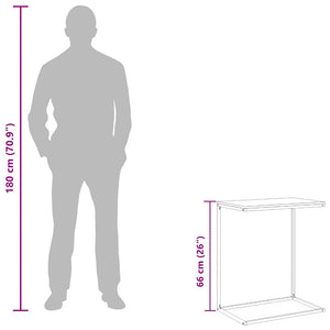 Schwarzer Beistelltisch 55x35x66 cm
