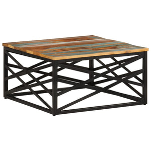 vidaXL Table basse 68x68x35 cm Bois de récupération massif