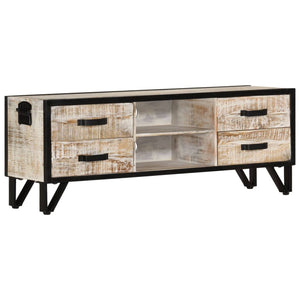 vidaXL Meuble TV 110x30x41 cm Bois d'acacia massif