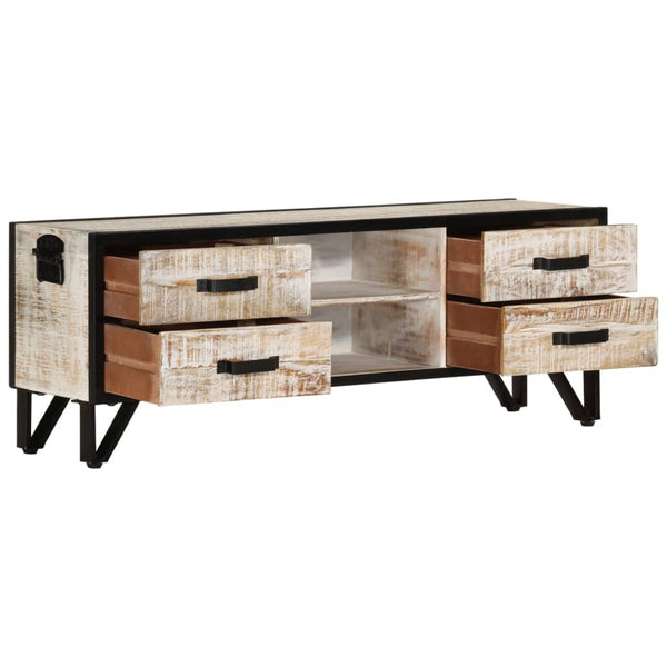 vidaXL Meuble TV 110x30x41 cm Bois d'acacia massif