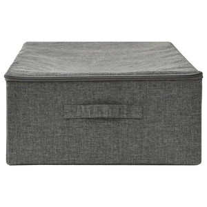 Stoff Aufbewahrungsbox Anthrazit 70x40x18 cm