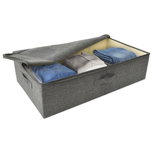 Stoff Aufbewahrungsbox Anthrazit 70x40x18 cm