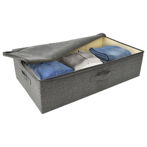 Stoff Aufbewahrungsbox Anthrazit 70x40x18 cm