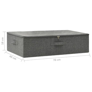 Stoff Aufbewahrungsbox Anthrazit 70x40x18 cm