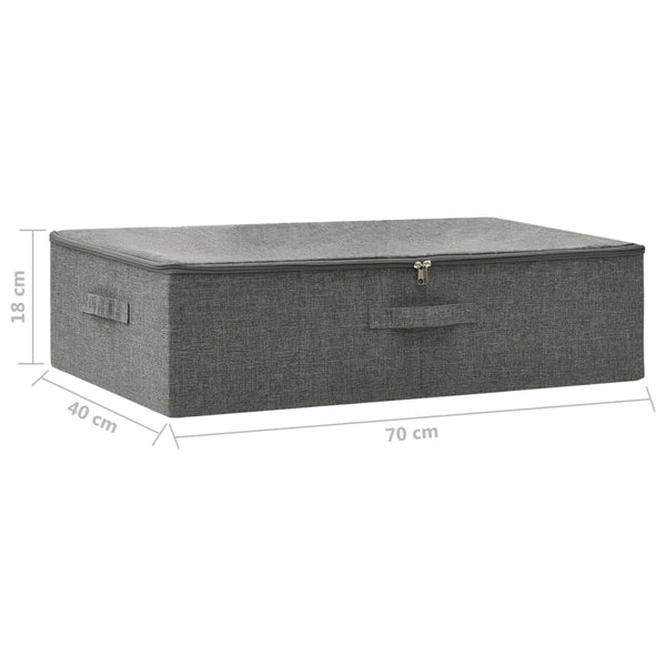 Stoff Aufbewahrungsbox Anthrazit 70x40x18 cm