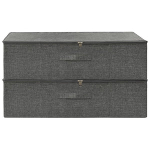 Stoff Aufbewahrungsboxen 2er Set Anthrazit
