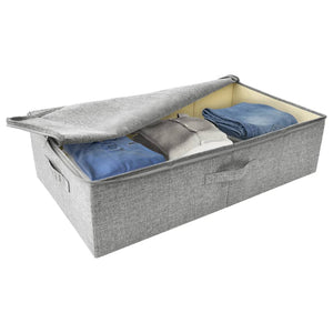 vidaXL Boîte de rangement en tissu 70x40x18 cm Gris