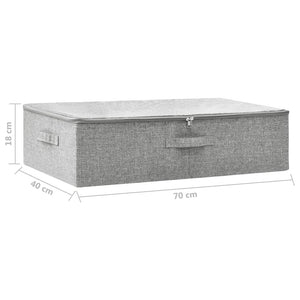 vidaXL Boîte de rangement en tissu 70x40x18 cm Gris
