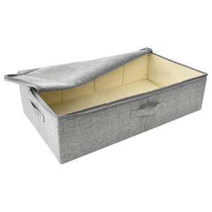 Stoff Aufbewahrungsboxen Grau 2er-Set