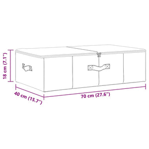 Stoff Aufbewahrungsbox Creme 70x40x18cm