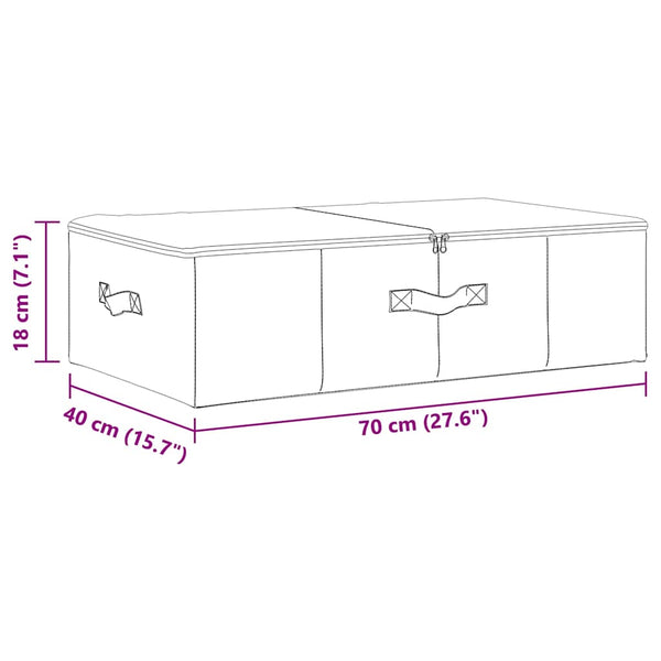 Stoff Aufbewahrungsbox Creme 70x40x18cm