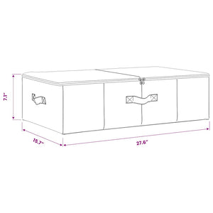 Stoff Aufbewahrungsbox Creme 70x40x18cm