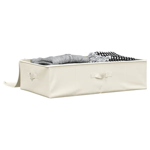 Aufbewahrungsboxen Stoff Creme 2er-Set 70x40x18cm