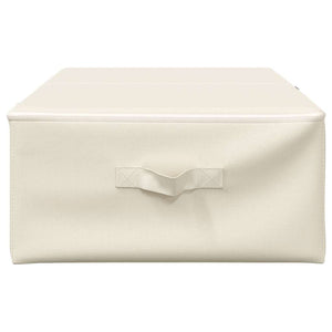 Aufbewahrungsboxen Stoff Creme 2er-Set 70x40x18cm