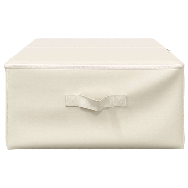 Aufbewahrungsboxen Stoff Creme 2er-Set 70x40x18cm