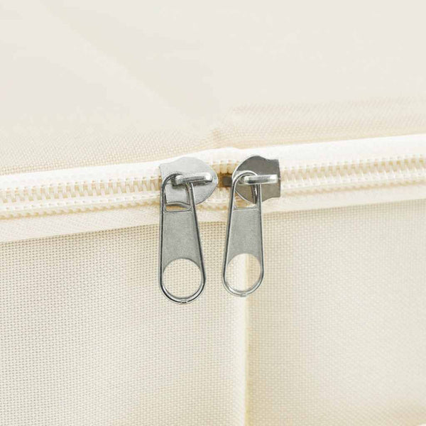 Aufbewahrungsboxen Stoff Creme 2er-Set 70x40x18cm