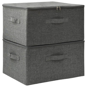 Stoff Aufbewahrungsboxen Anthrazit 2er-Set