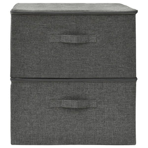 Stoff Aufbewahrungsboxen Anthrazit 2er-Set