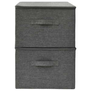 Stoff Aufbewahrungsboxen Anthrazit 2er-Set