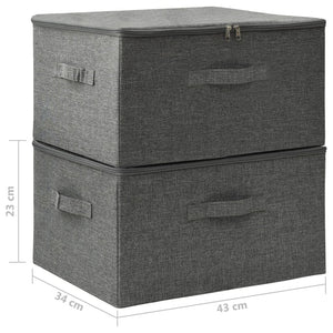 Stoff Aufbewahrungsboxen Anthrazit 2er-Set