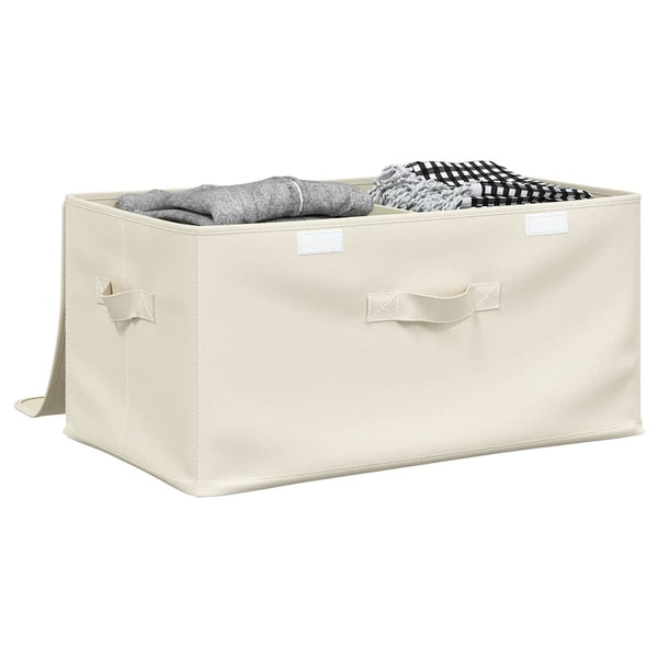 Aufbewahrungsboxen Stoff Creme 2er-Set