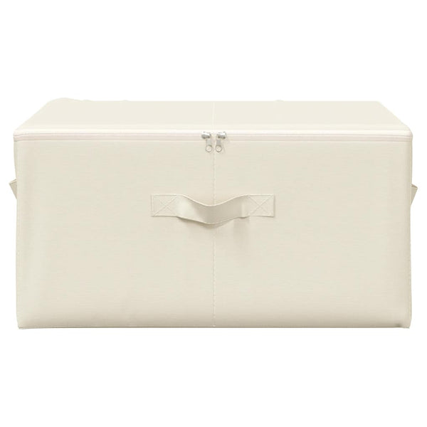 Aufbewahrungsboxen Stoff Creme 2er-Set