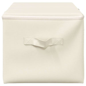 Aufbewahrungsboxen Stoff Creme 2er-Set