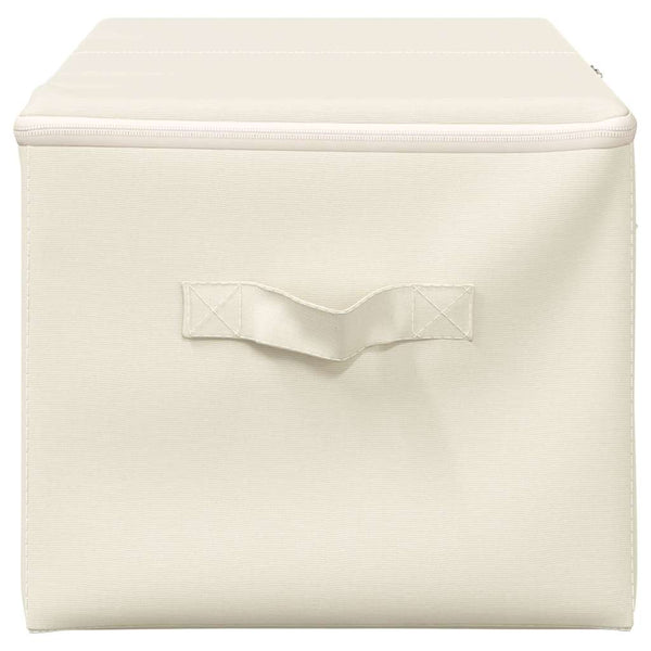 Aufbewahrungsboxen Stoff Creme 2er-Set