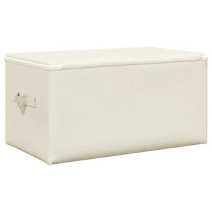 Aufbewahrungsboxen Stoff Creme 2er-Set