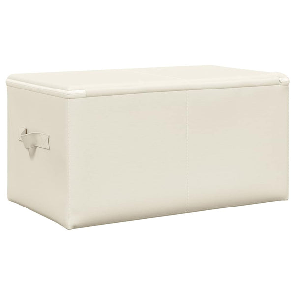 Aufbewahrungsboxen Stoff Creme 2er-Set