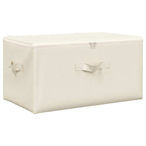 Aufbewahrungsboxen Stoff Creme 2er-Set