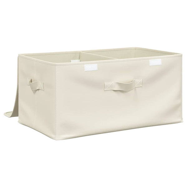 Aufbewahrungsboxen Stoff Creme 2er-Set