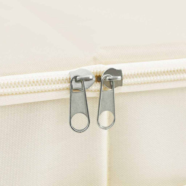 Aufbewahrungsboxen Stoff Creme 2er-Set