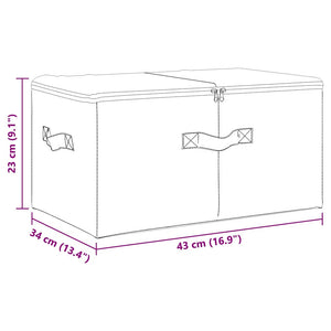 Aufbewahrungsboxen Stoff Creme 2er-Set