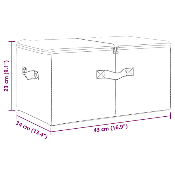 Aufbewahrungsboxen Stoff Creme 2er-Set