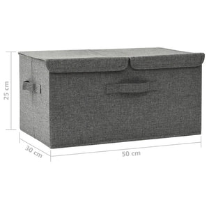 vidaXL Fabric Storage Box 50x30x25 cm Anthracite