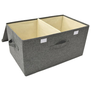 Aufbewahrungsboxen Stoff Anthrazit 2er-Set 50x30x25cm