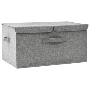 Stoff Aufbewahrungsbox Grau 50x30x25 cm