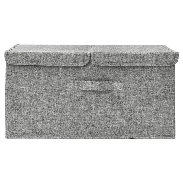 Stoff Aufbewahrungsbox Grau 50x30x25 cm