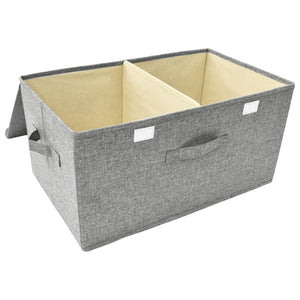 Stoff Aufbewahrungsbox Grau 50x30x25 cm