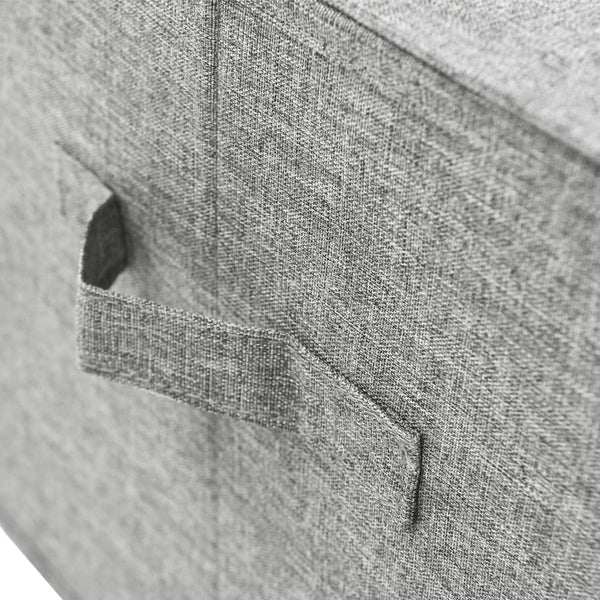 Stoff Aufbewahrungsbox Grau 50x30x25 cm