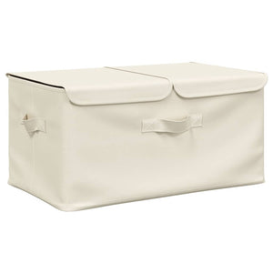Stoff Aufbewahrungsbox Creme 50x30x25 cm