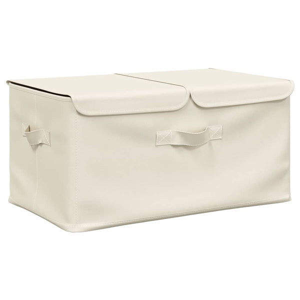 Stoff Aufbewahrungsbox Creme 50x30x25 cm