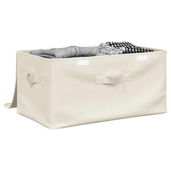 Stoff Aufbewahrungsbox Creme 50x30x25 cm