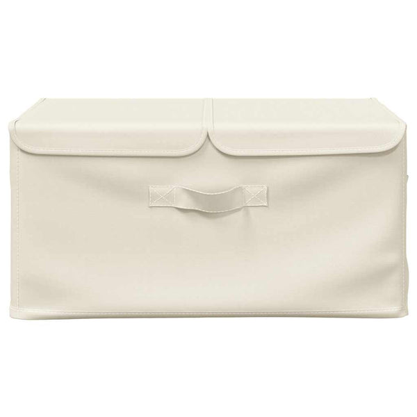 Stoff Aufbewahrungsbox Creme 50x30x25 cm