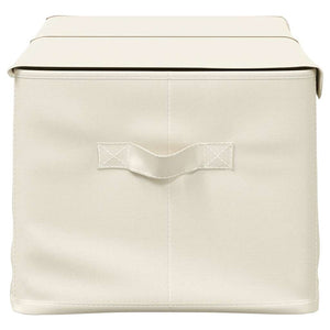 Stoff Aufbewahrungsbox Creme 50x30x25 cm