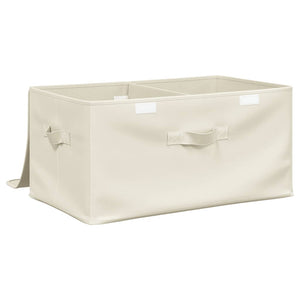 Stoff Aufbewahrungsbox Creme 50x30x25 cm